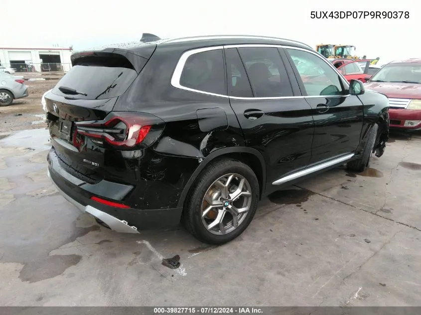 2023 BMW X3 Sdrive30I VIN: 5UX43DP07P9R90378 Lot: 39827715