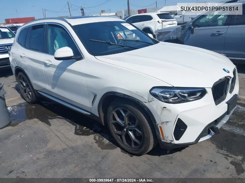 2023 BMW X3 Sdrive30I VIN: 5UX43DP01P9P51814 Lot: 39939647