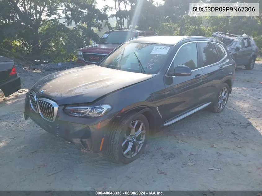 2023 BMW X3 xDrive30I VIN: 5UX53DP09P9N67306 Lot: 40043333