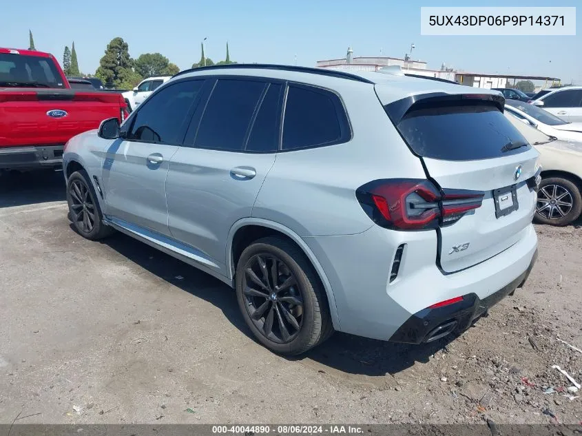 2023 BMW X3 Sdrive30I VIN: 5UX43DP06P9P14371 Lot: 40044890