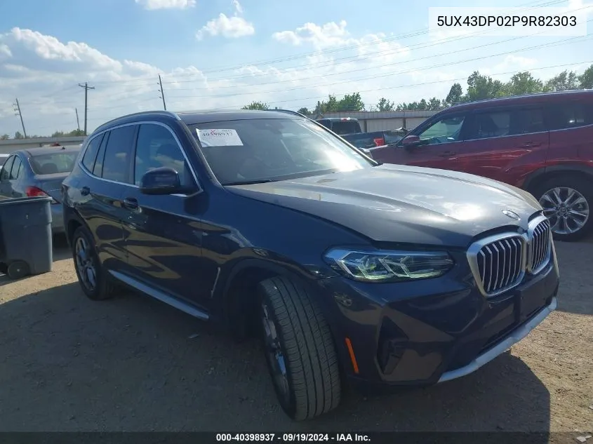 2023 BMW X3 Sdrive30I VIN: 5UX43DP02P9R82303 Lot: 40398937