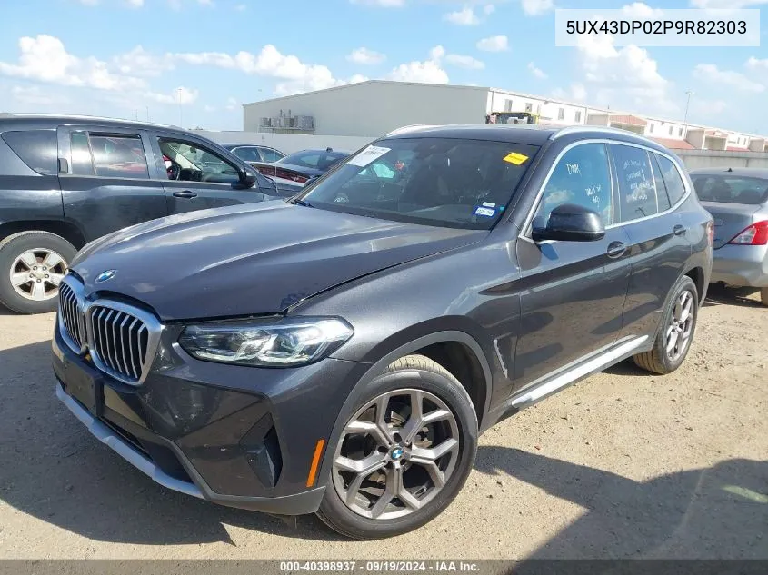 2023 BMW X3 Sdrive30I VIN: 5UX43DP02P9R82303 Lot: 40398937