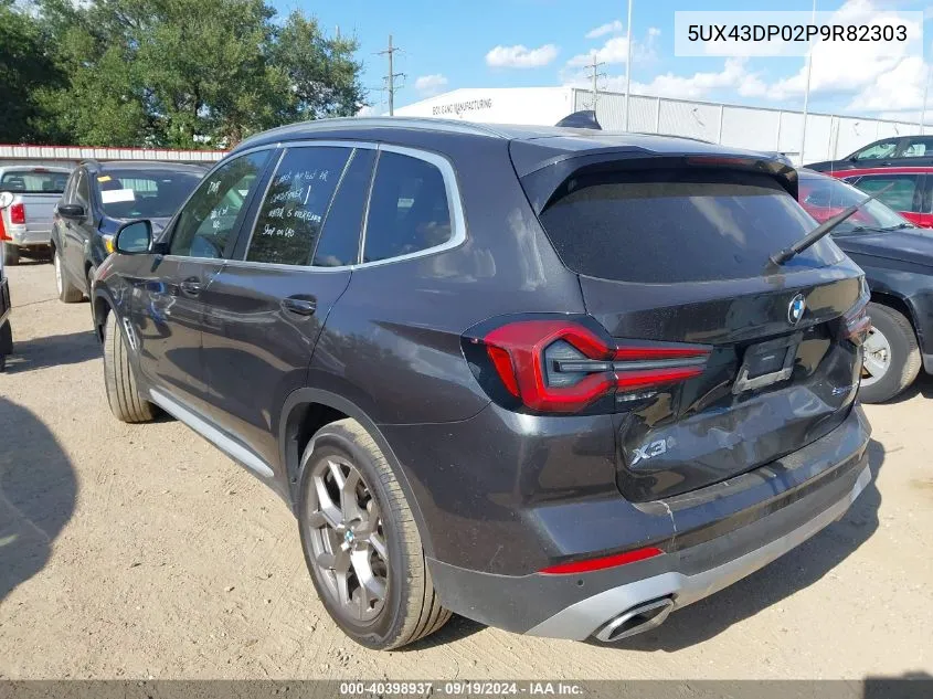 2023 BMW X3 Sdrive30I VIN: 5UX43DP02P9R82303 Lot: 40398937