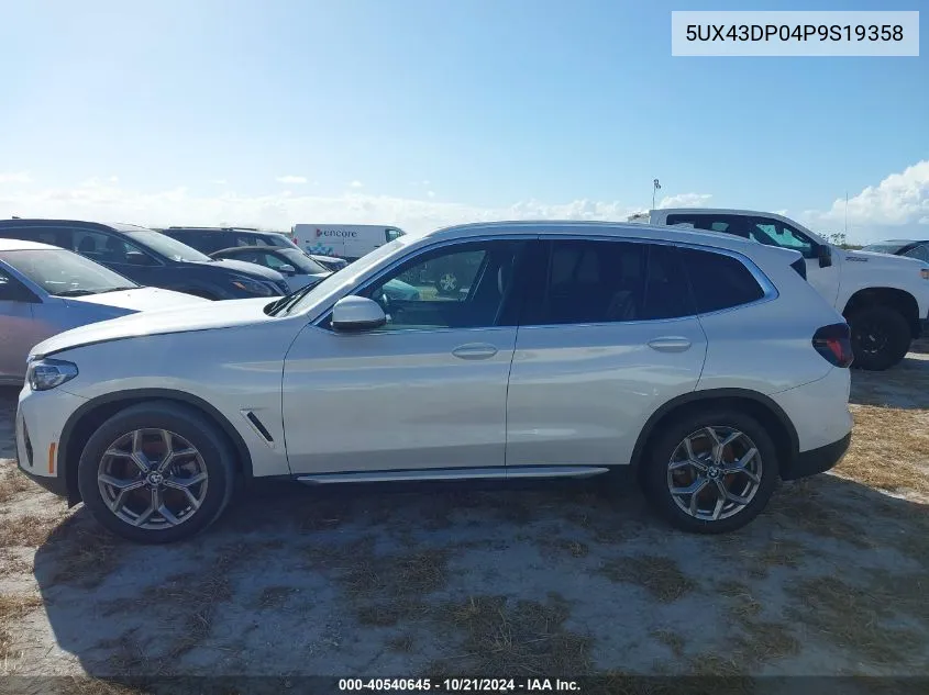 2023 BMW X3 Sdrive30I VIN: 5UX43DP04P9S19358 Lot: 40540645