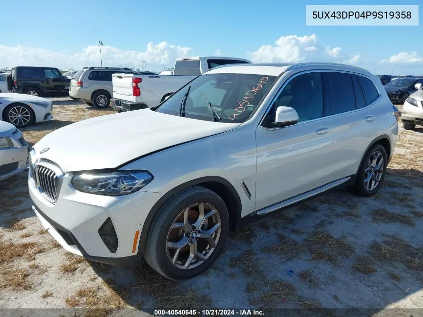 2023 BMW X3 Sdrive30I VIN: 5UX43DP04P9S19358 Lot: 40540645