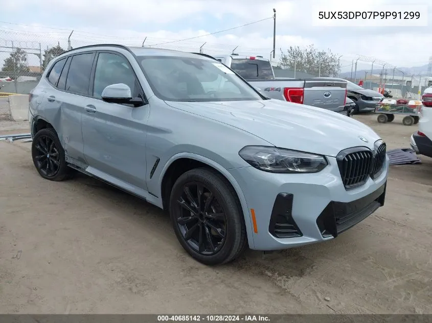 2023 BMW X3 xDrive30I VIN: 5UX53DP07P9P91299 Lot: 40685142