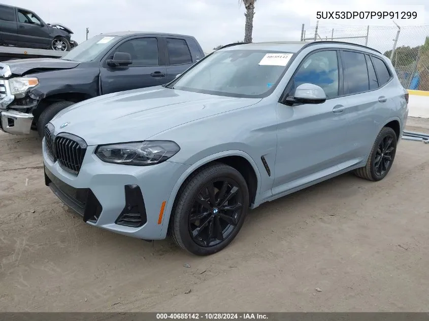 2023 BMW X3 xDrive30I VIN: 5UX53DP07P9P91299 Lot: 40685142