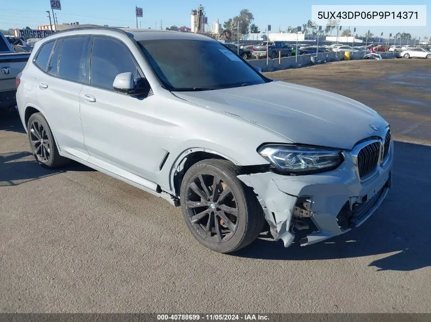 2023 BMW X3 Sdrive30I VIN: 5UX43DP06P9P14371 Lot: 40788699