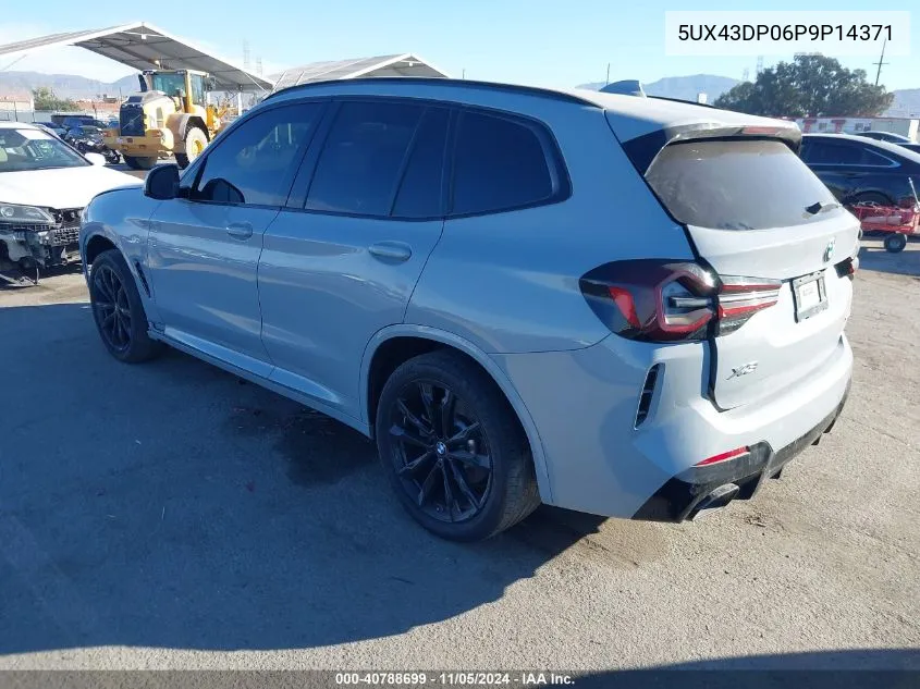 2023 BMW X3 Sdrive30I VIN: 5UX43DP06P9P14371 Lot: 40788699