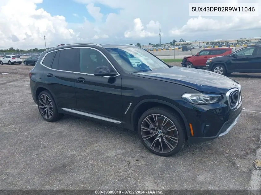 2024 BMW X3 Sdrive30I VIN: 5UX43DP02R9W11046 Lot: 39885010