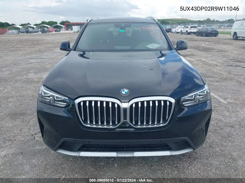 2024 BMW X3 Sdrive30I VIN: 5UX43DP02R9W11046 Lot: 39885010