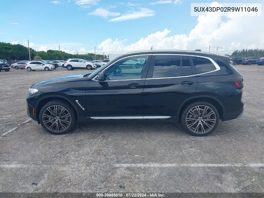 2024 BMW X3 Sdrive30I VIN: 5UX43DP02R9W11046 Lot: 39885010