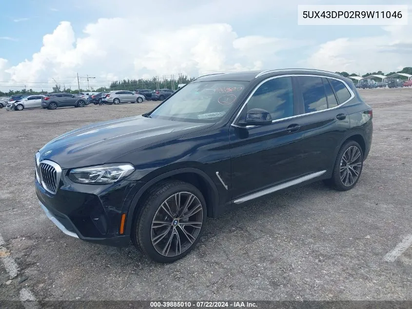 2024 BMW X3 Sdrive30I VIN: 5UX43DP02R9W11046 Lot: 39885010