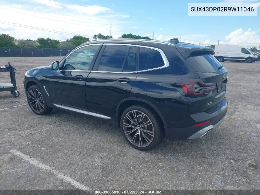 2024 BMW X3 Sdrive30I VIN: 5UX43DP02R9W11046 Lot: 39885010