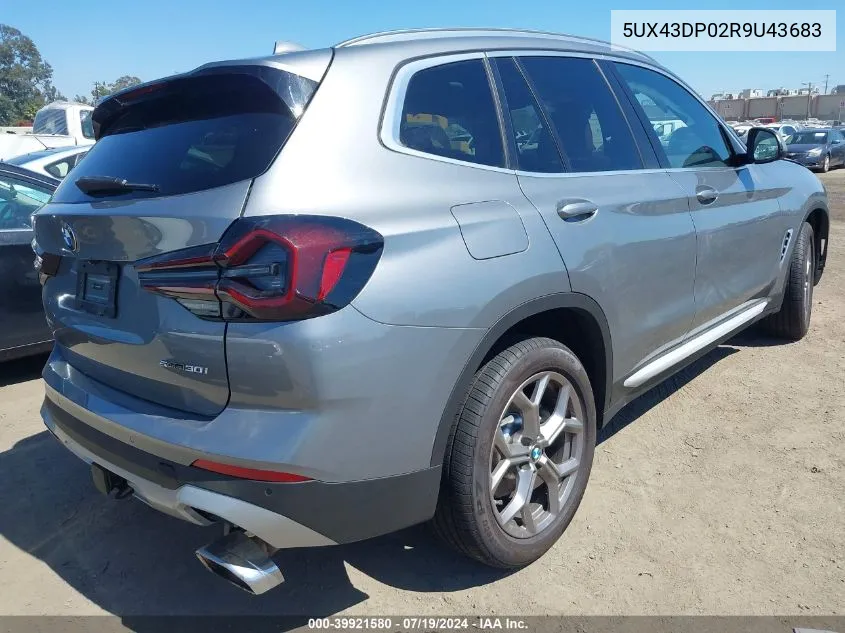 2024 BMW X3 Sdrive30I VIN: 5UX43DP02R9U43683 Lot: 39921580