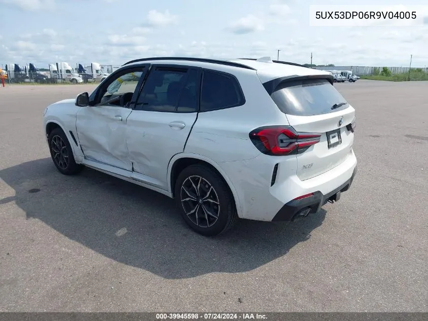 2024 BMW X3 xDrive30I VIN: 5UX53DP06R9V04005 Lot: 39945598