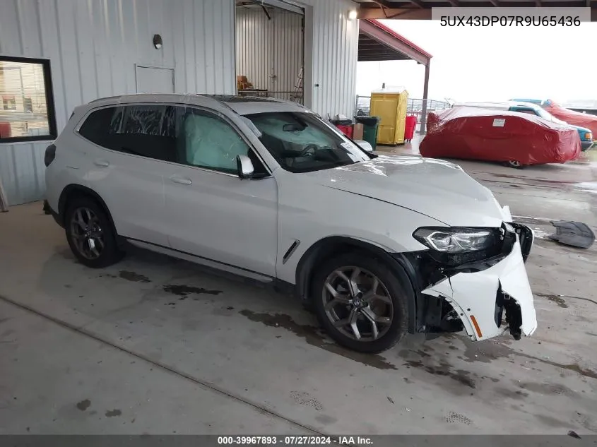 2024 BMW X3 Sdrive30I VIN: 5UX43DP07R9U65436 Lot: 39967893