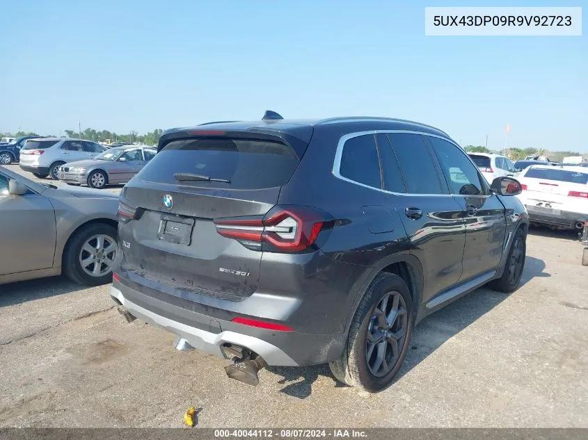 2024 BMW X3 Sdrive30I VIN: 5UX43DP09R9V92723 Lot: 40044112