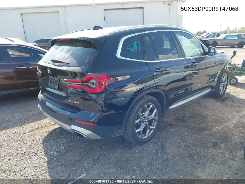 2024 BMW X3 xDrive30I VIN: 5UX53DP00R9T47068 Lot: 40101796