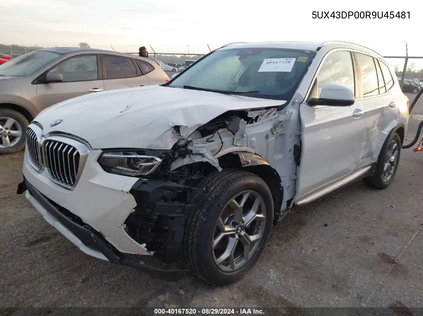 2024 BMW X3 Sdrive30I VIN: 5UX43DP00R9U45481 Lot: 40167520