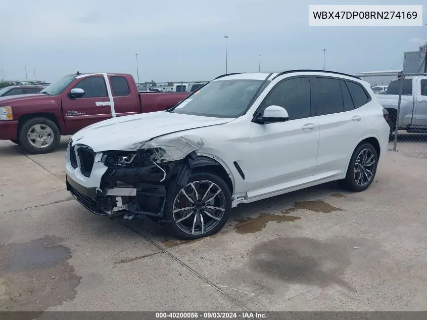 2024 BMW X3 Sdrive30I VIN: WBX47DP08RN274169 Lot: 40200056