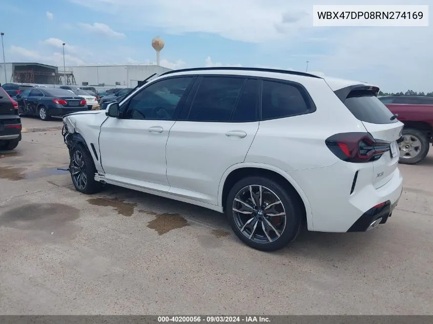 2024 BMW X3 Sdrive30I VIN: WBX47DP08RN274169 Lot: 40200056