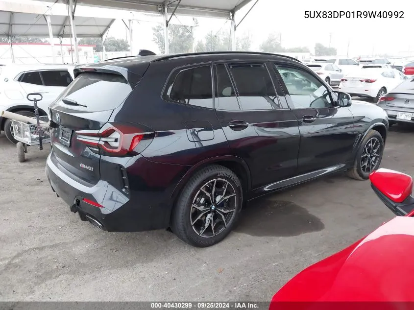 2024 BMW X3 M40I VIN: 5UX83DP01R9W40992 Lot: 40430299