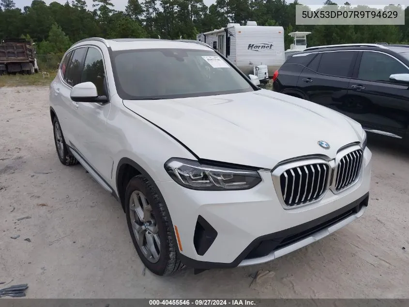 2024 BMW X3 xDrive30I VIN: 5UX53DP07R9T94629 Lot: 40455546