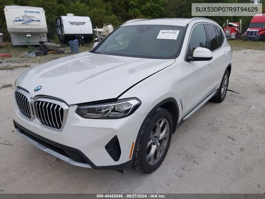 2024 BMW X3 xDrive30I VIN: 5UX53DP07R9T94629 Lot: 40455546