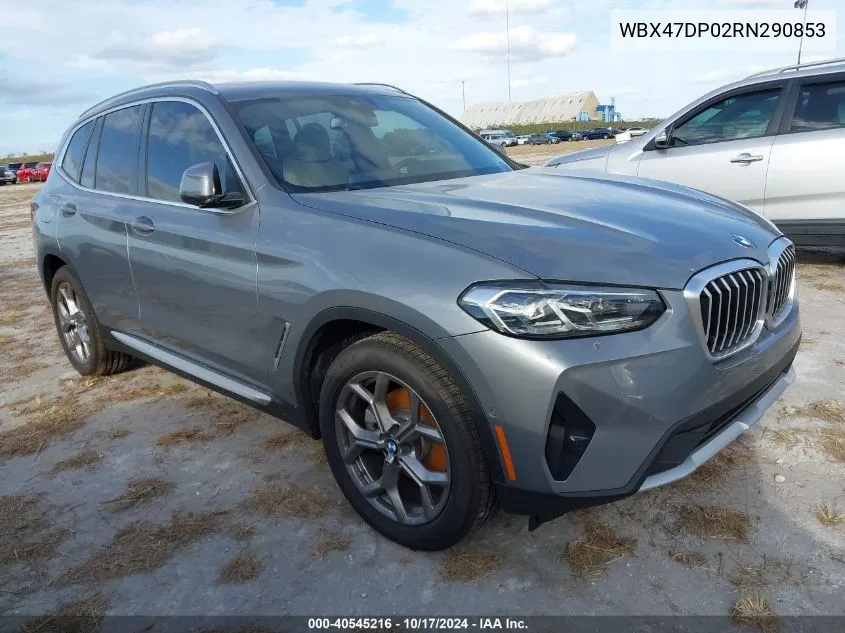 2024 BMW X3 Sdrive30I VIN: WBX47DP02RN290853 Lot: 40545216