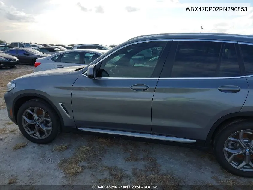 2024 BMW X3 Sdrive30I VIN: WBX47DP02RN290853 Lot: 40545216