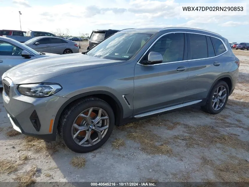 2024 BMW X3 Sdrive30I VIN: WBX47DP02RN290853 Lot: 40545216