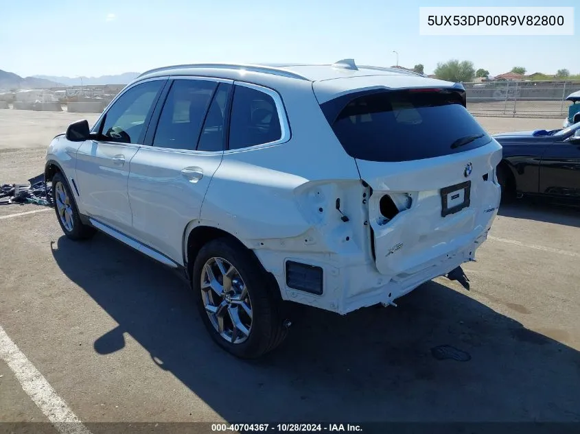 2024 BMW X3 xDrive30I VIN: 5UX53DP00R9V82800 Lot: 40704367