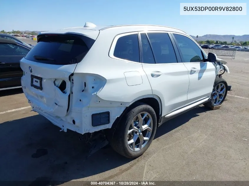 2024 BMW X3 xDrive30I VIN: 5UX53DP00R9V82800 Lot: 40704367