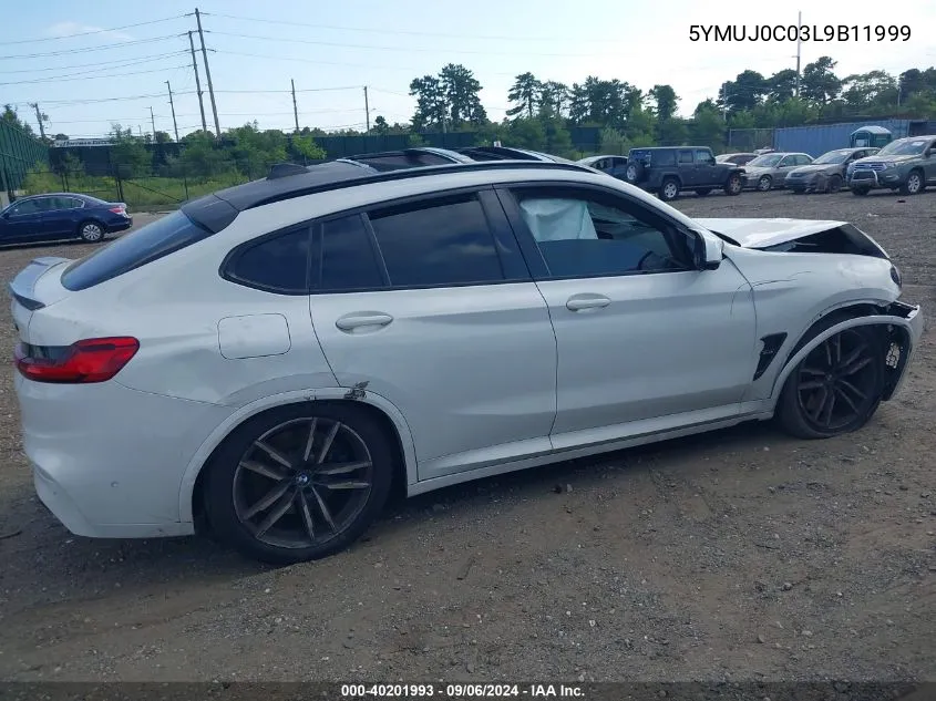 2020 BMW X4 M Base (A8) VIN: 5YMUJ0C03L9B11999 Lot: 40201993