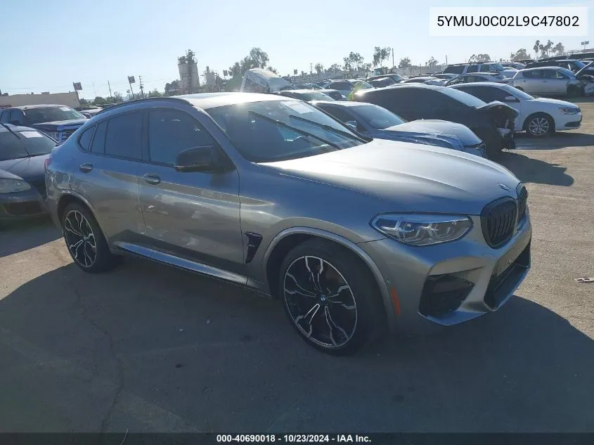 2020 BMW X4 M Competition VIN: 5YMUJ0C02L9C47802 Lot: 40690018