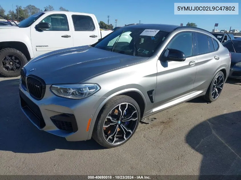 2020 BMW X4 M Competition VIN: 5YMUJ0C02L9C47802 Lot: 40690018