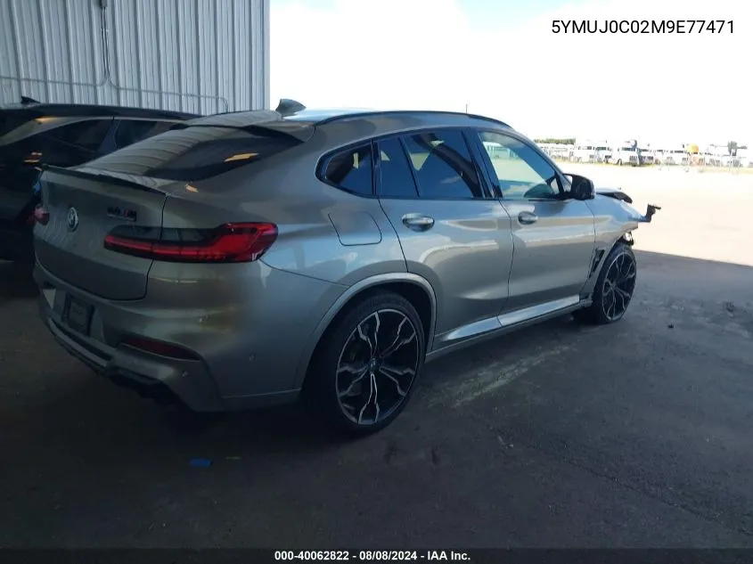 2021 BMW X4 M VIN: 5YMUJ0C02M9E77471 Lot: 40062822