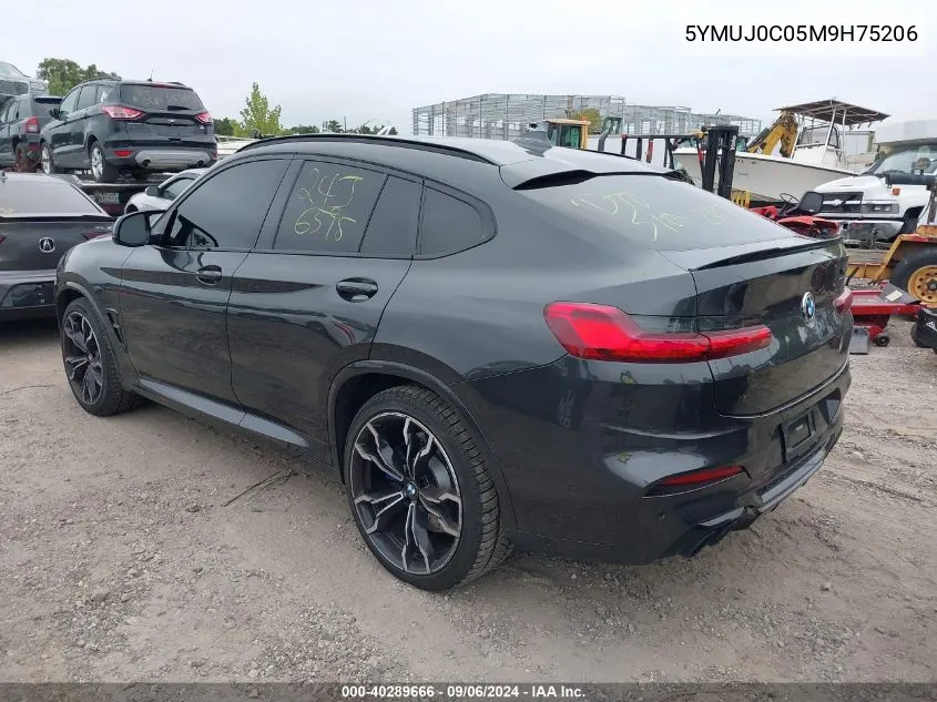 2021 BMW X4 M VIN: 5YMUJ0C05M9H75206 Lot: 40289666