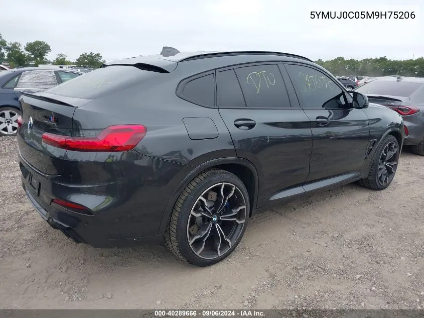 2021 BMW X4 M VIN: 5YMUJ0C05M9H75206 Lot: 40289666