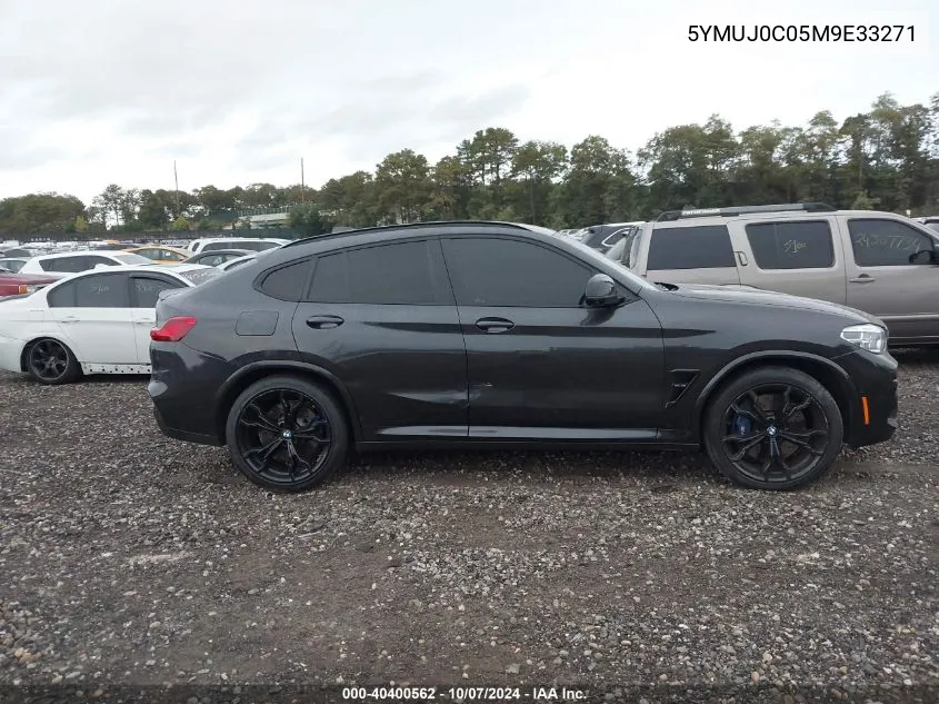 2021 BMW X4 M VIN: 5YMUJ0C05M9E33271 Lot: 40400562