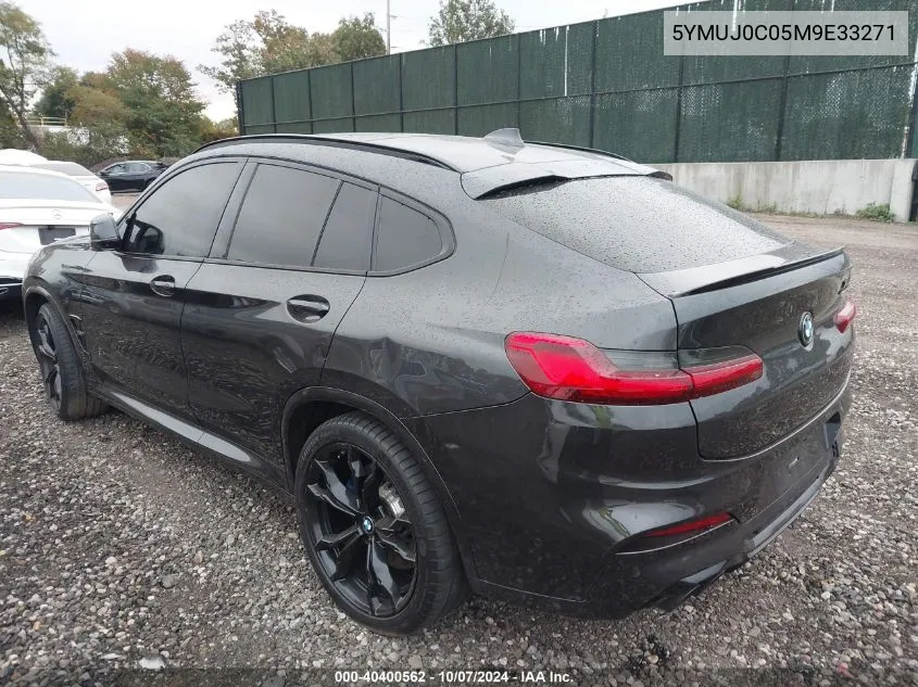 2021 BMW X4 M VIN: 5YMUJ0C05M9E33271 Lot: 40400562