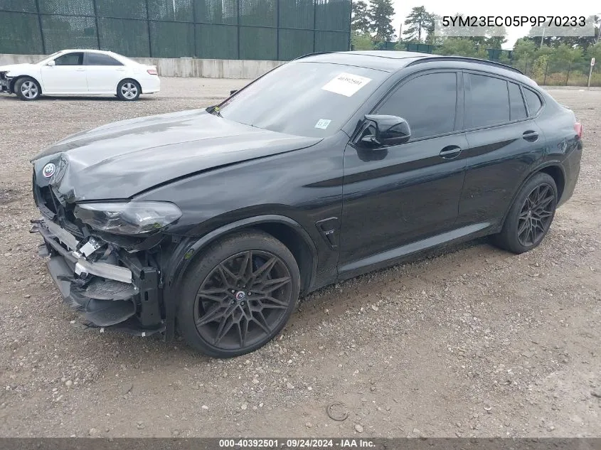 2023 BMW X4 M VIN: 5YM23EC05P9P70233 Lot: 40392501