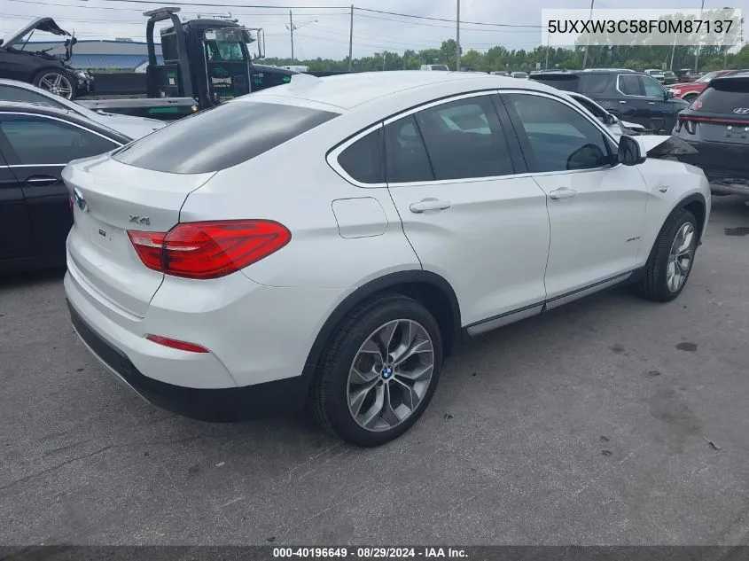 5UXXW3C58F0M87137 2015 BMW X4 xDrive28I