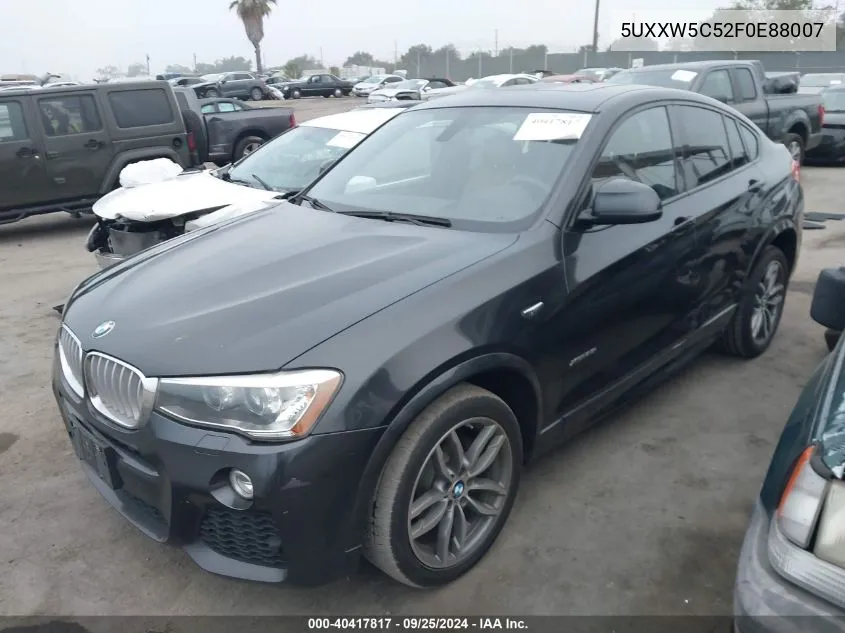 2015 BMW X4 xDrive35I VIN: 5UXXW5C52F0E88007 Lot: 40417817