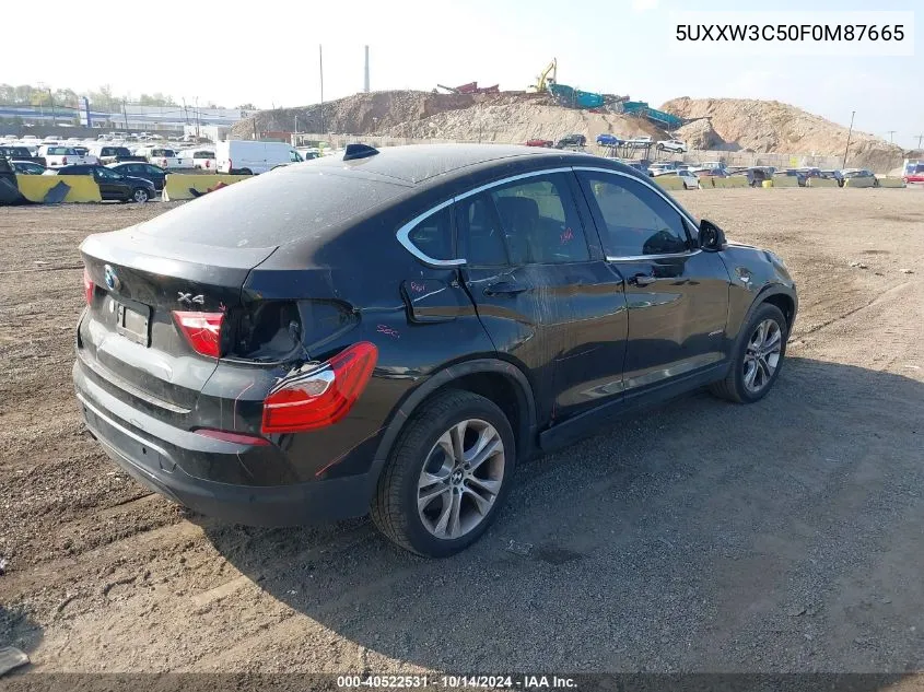 5UXXW3C50F0M87665 2015 BMW X4 xDrive28I