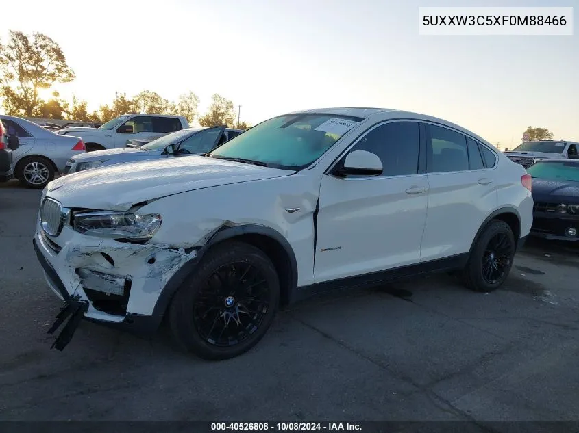 2015 BMW X4 xDrive28I VIN: 5UXXW3C5XF0M88466 Lot: 40526808