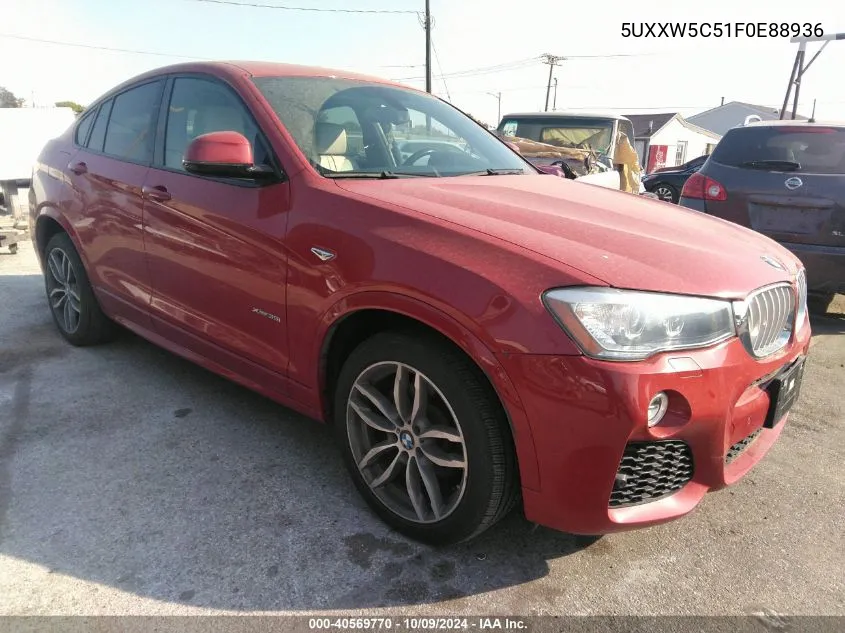 2015 BMW X4 xDrive35I VIN: 5UXXW5C51F0E88936 Lot: 40569770