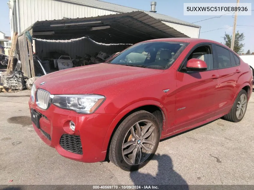 2015 BMW X4 xDrive35I VIN: 5UXXW5C51F0E88936 Lot: 40569770