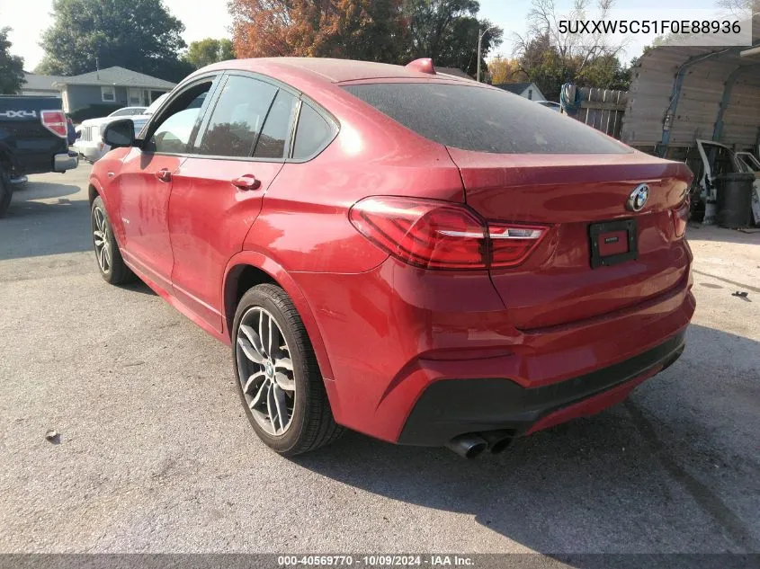 2015 BMW X4 xDrive35I VIN: 5UXXW5C51F0E88936 Lot: 40569770